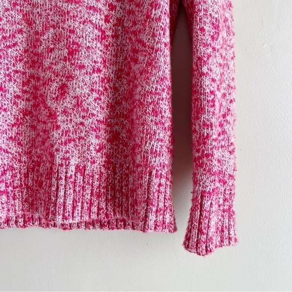 L.L.Bean 100%‎ Cotton Pullover Knit Sweater in Marled Red White, Size Medium - Picture 5 of 8